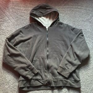 Large Aeropostale Deep Grey Zip Up Jacket